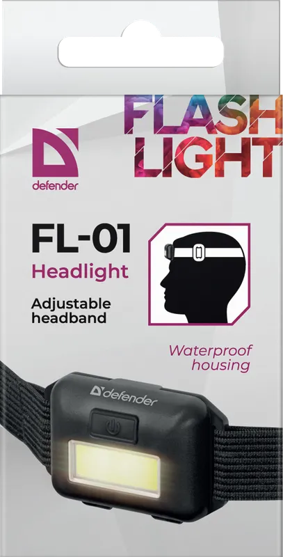 Defender - Světlomet FL-01, COB, 3 modes