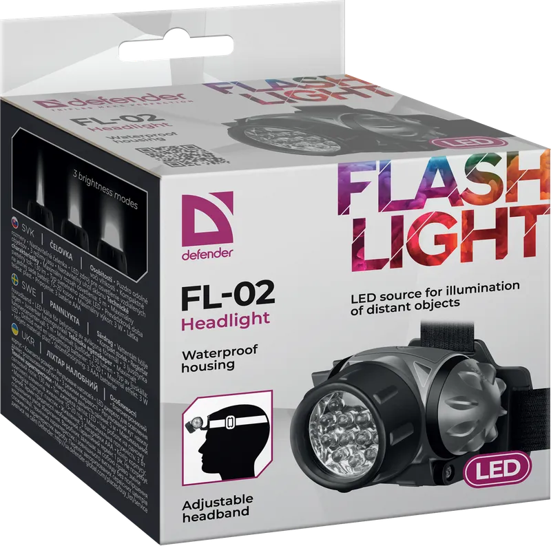 Defender - Světlomet FL-02, LED, 3 modes