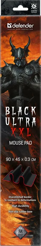 Defender - Herní podložka pod myš Black Ultra XXL
