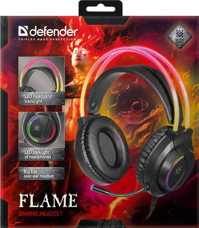 Defender - Herní sluchátka Flame