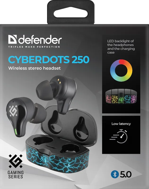Defender - Bezdrátová stereo sluchátka CyberDots 250