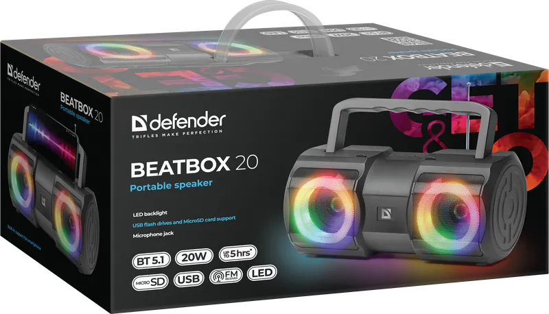 Defender - Přenosný reproduktor Beatbox 20