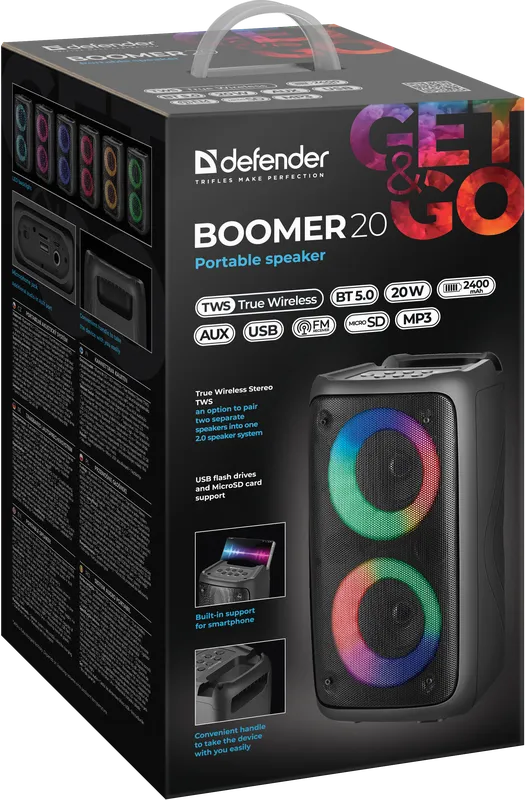 Defender - Přenosný reproduktor Boomer 20