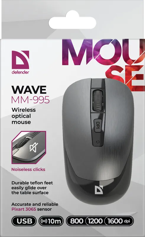 Defender - Bezdrátová optická myš Wave MM-995