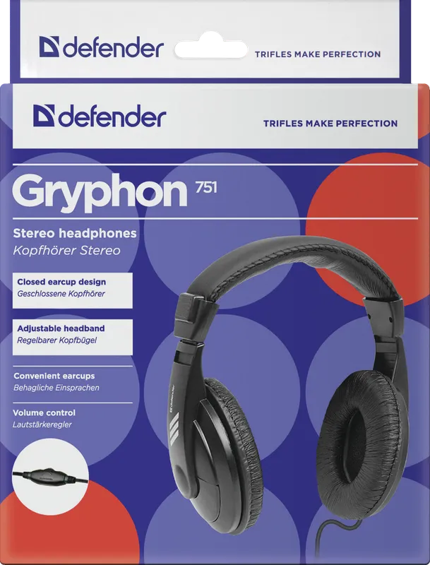 Defender - Stereo sluchátka Gryphon 751