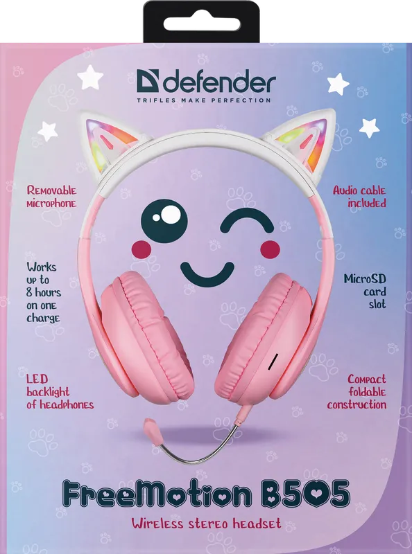 Defender - Bezdrátová stereo sluchátka FreeMotion B505